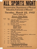 Program from All Sports Night 1932